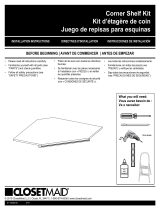 ClosetMaid Corner Shelf Kit Instrucciones de operación