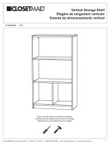 ClosetMaid Vertical Storage Shelf Instrucciones de operación