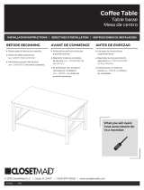 ClosetMaid X-frame Coffee Table Guía de instalación