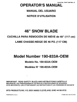 Toro 46in Front Blade Manual de usuario