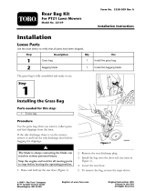 Toro Rear Bag Kit, PT21 Lawn Mower Guía de instalación