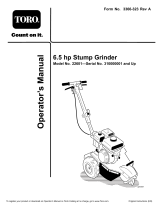 Toro 6.5 hp Stump Grinder Manual de usuario