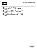 Toro PowerJet F700 Blower Manual de usuario