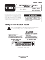 Toro Rear Bag Kit, 21" HP Recycler 3 Mower Guía de instalación