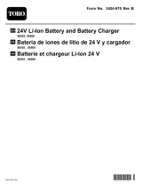 Toro 24V Li-Ion Standard Battery Pack Manual de usuario