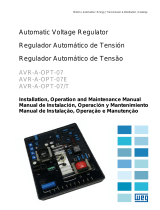 WEG Automatic voltage regulator AVR-A-OPT-07 Manual de usuario