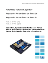 WEG Automatic voltage regulator VR-A-OPT-04E / 05PE Manual de usuario
