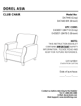 Dorel Asia CLUB CHAIR DA7440-BR Guía de instalación