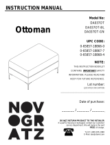 Novogratz Ottoman DA037OT-BL Manual de usuario