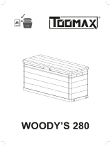 Castorama Coffre de jardin Toomax Woody's gris 280 L Guía del usuario