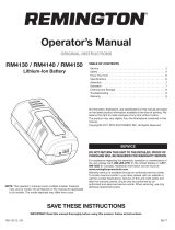 Remington RM4130 Replacement Battery Manual de usuario