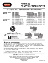 Dyna-Glo FA40DGP-01 Propane Construction Heater Manual de usuario