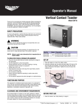 Vollrath Toaster, Contact, Model CBT15 Manual de usuario