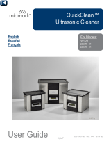 Midmark QC1, QC3, QC6, QC3R & QC6R QuickClean™ Ultrasonic Cleaners Guía del usuario