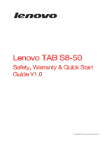 Lenovo Tab S8-50 Manual de usuario