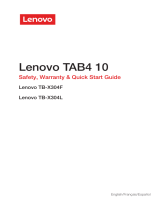 Manual del Usuario Lenovo TAB4 10 TB-X304F Guía de inicio rápido