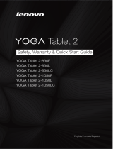 Lenovo Yoga Tab 2 830 Guía del usuario