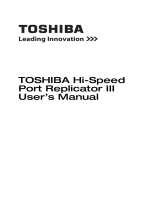 Toshiba PA5117U-1PRP High Speed Port Replicator III Manual de usuario