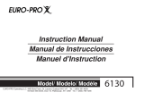 Euro-Pro 6130 Manual de usuario