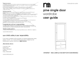 mothercare Pine Single Door Wardrobe Guía del usuario