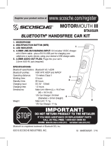 Scosche MOTORMOUTH III BTAXS2R Manual de usuario