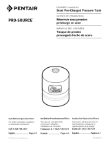 Pentair Steel Pre-Charged Pressure Tank El manual del propietario