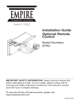 Empire Comfort Systems Nexfire Optional Remote Control Guide El manual del propietario
