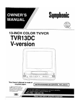 Symphonic TVR13DCV Manual de usuario