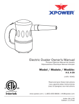 XPOWER A-2S CYBER DUSTER ELECTRIC AIR BLOWER Guía del usuario