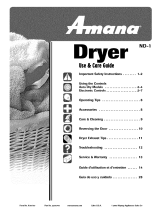 Amana NDE8805AZW El manual del propietario