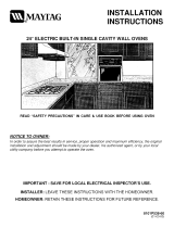 Maytag CWE4800ACB - 24 Inch Single Electric Wall Oven Guía de instalación