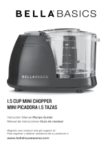 Bella Basics 1.5 Cup Mini Chopper El manual del propietario