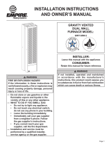 Empire Heating Systems Gravity Wall Furnace (GWT50W) El manual del propietario