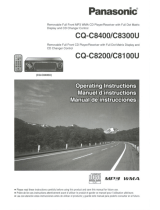 Panasonic CQC8100U - AUTO RADIO/CD DECK Operating Instructions Manual