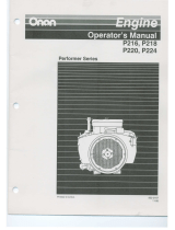 Onan Performer P218 Manual de usuario