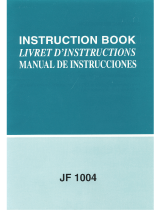 JANOME JF 1004 Instruction book