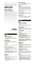 Casio HR-8TE Manual de usuario