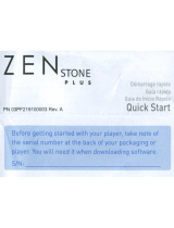 Creative ZEN Stone Plus Guía de inicio rápido