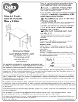 Delta Children Gateway Table & 2 Chair Set Assembly Instructions