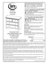 Serta 4 Drawer Dresser Manual de usuario