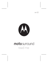 Motorola MOTO SURROUND Read me