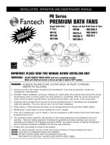 Fantech PB 190 Guía de instalación