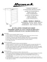 Homak 18 Inch H2Pro Series 7 Drawer Side Cabinet - Black BK08018070 Manual de usuario