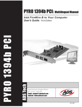 ADS Technologies API-810 PYRO 1394B PCI Manual de usuario