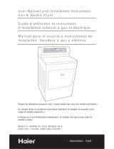 Haier GDG950AW User Manual and Installation Instructions