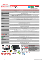Toshiba PSC8FE-002007CE Ficha de datos