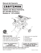 Craftsman 10" Jobsite Table Saw Manual de usuario