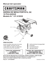 Craftsman 10" Portable Table Saw El manual del propietario