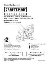 Craftsman 12" Single Bevel Sliding Compound Miter Saw (21239) El manual del propietario