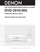 Denon DVD-2910/955 Manual de usuario